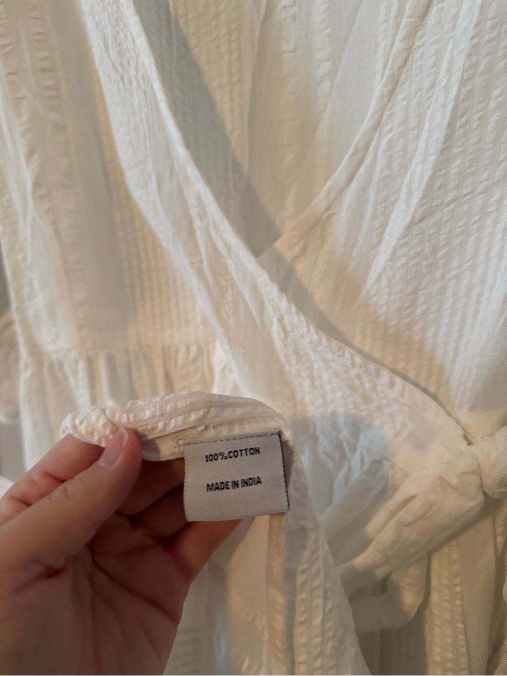 Daughters of India Uma Wrap Maxi Dress in White - Picture 6 of 14